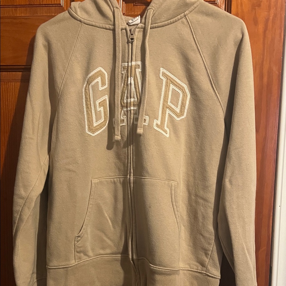 Women’s GAP Beige Full-Zip Hoodie